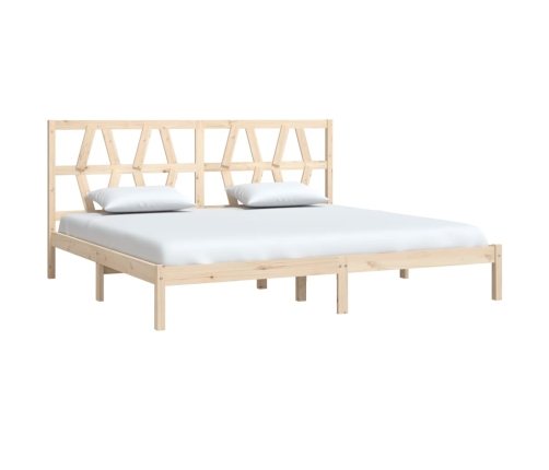 Estructura de cama de madera maciza de pino 200x200 cm