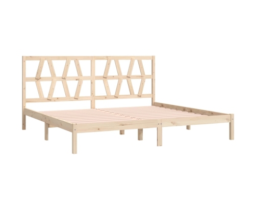 Estructura de cama de madera maciza de pino 200x200 cm