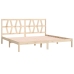 Estructura de cama de madera maciza de pino 200x200 cm