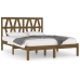 Estructura de cama madera maciza de pino marrón miel 200x200 cm