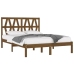Estructura de cama madera maciza de pino marrón miel 200x200 cm