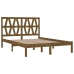 Estructura de cama madera maciza de pino marrón miel 200x200 cm