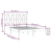 Estructura de cama madera maciza de pino marrón miel 200x200 cm
