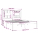 Estructura de cama doble sin colchón madera maciza gris
