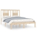 Estructura de cama madera maciza de pino 140x190 cm