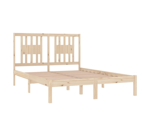 Estructura de cama madera maciza de pino 140x190 cm