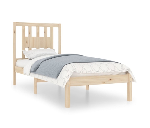 Estructura de cama de madera maciza de pino 90x200 cm