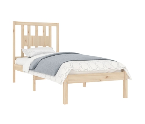 Estructura de cama de madera maciza de pino 90x200 cm