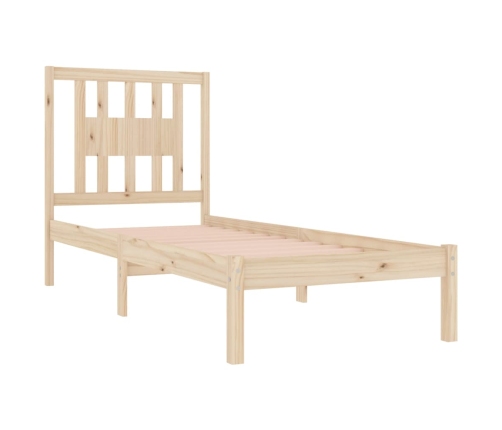 Estructura de cama de madera maciza de pino 90x200 cm