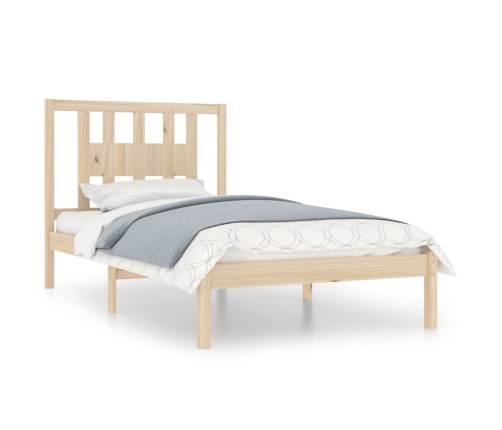 Estructura de cama madera maciza de pino 100x200 cm