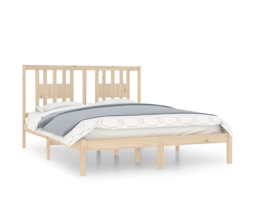 Estructura de cama de madera maciza de pino 160x200 cm
