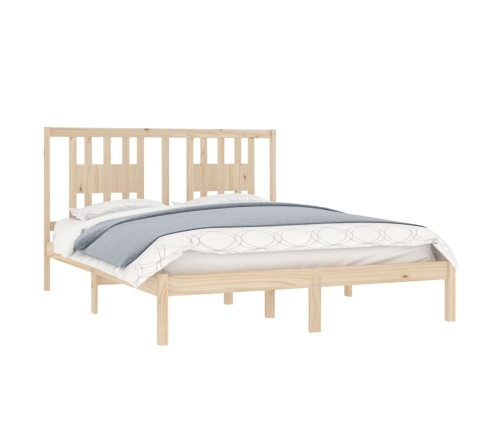 Estructura de cama de madera maciza de pino 160x200 cm