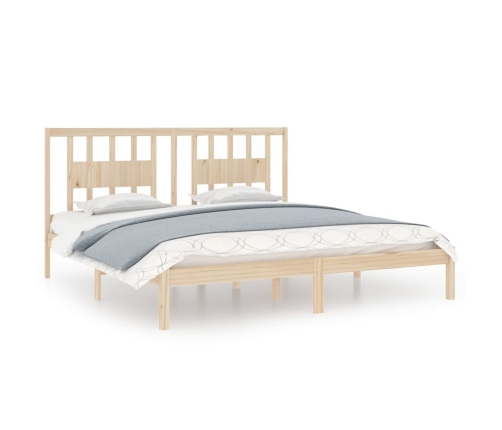 Estructura de cama de madera maciza de pino 200x200 cm