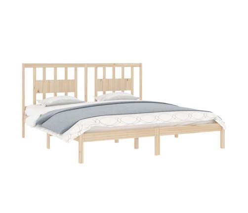 Estructura de cama de madera maciza de pino 200x200 cm