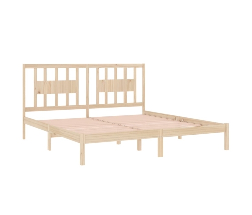 Estructura de cama de madera maciza de pino 200x200 cm