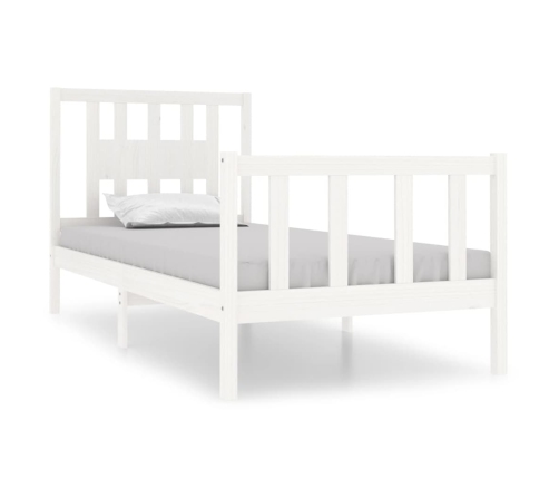 Estructura cama individual sin colchón madera blanco 90x190 cm