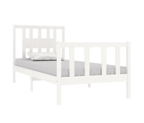 Estructura cama individual sin colchón madera blanco 90x190 cm