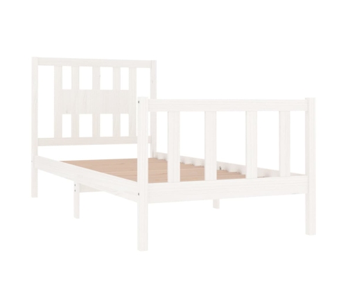 Estructura cama individual sin colchón madera blanco 90x190 cm