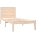 Estructura de cama madera maciza 75x190 cm