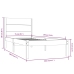 Estructura de cama madera maciza 75x190 cm