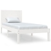 Estructura de cama madera maciza individual blanco 75x190 cm