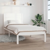 Estructura de cama madera maciza individual blanco 75x190 cm