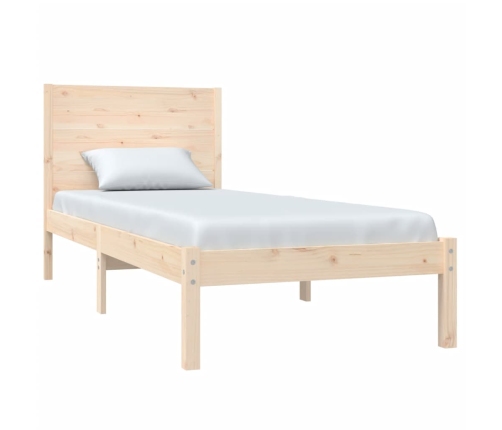 Estructura de cama madera maciza 90x190 cm