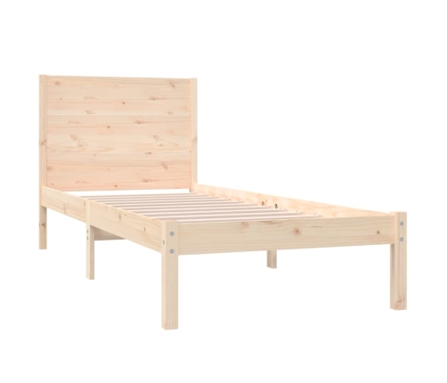 Estructura de cama madera maciza 90x190 cm