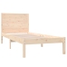 Estructura de cama madera maciza 90x190 cm