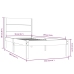 Estructura de cama madera maciza 90x190 cm