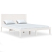 Estructura de cama de madera maciza blanca 135x190 cm