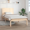 Estructura de cama sin colchón madera maciza de pino 100x200 cm