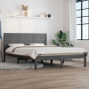 Estructura de cama madera maciza de pino gris 120x200 cm