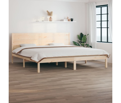 Estructura de cama madera maciza 180x200 cm