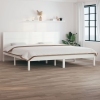 Estructura de cama sin colchón madera maciza blanca 200x200 cm