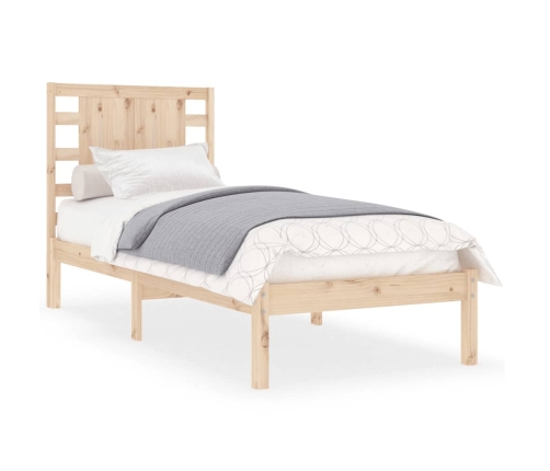 Estructura de cama madera maciza 90x190 cm