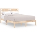 Estructura de cama de matrimonio madera maciza 135x190 cm
