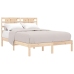 Estructura de cama de matrimonio madera maciza 135x190 cm