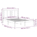 Estructura de cama de matrimonio madera maciza 135x190 cm