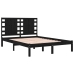 Estructura de cama doble madera maciza negra 135x190 cm