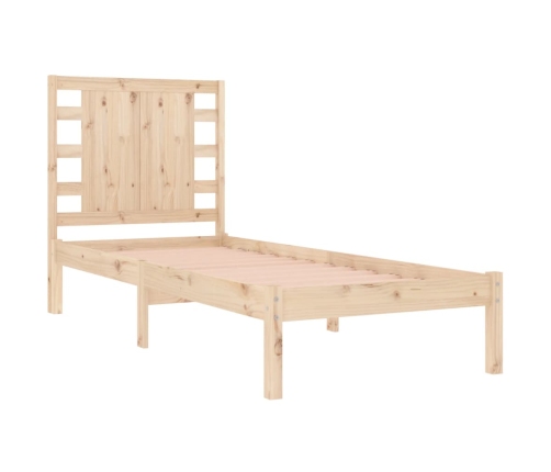 Estructura de cama sin colchón madera maciza de pino 90x200 cm