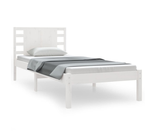 Estructura de cama sin colchón madera de pino blanca 90x200 cm