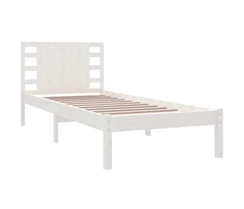 Estructura de cama sin colchón madera de pino blanca 90x200 cm