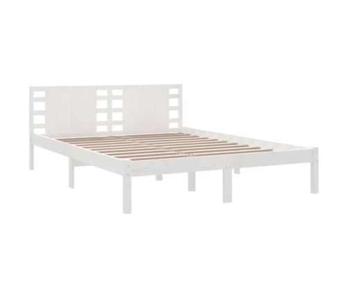 Estructura de cama sin colchón madera de pino blanca 120x200 cm