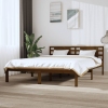 Estructura cama sin colchón madera pino marrón miel 120x200 cm