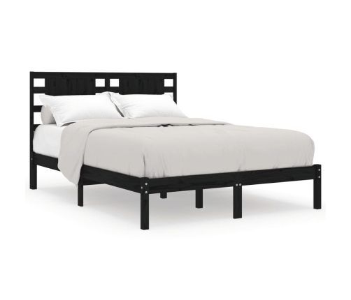 Estructura de cama madera maciza de pino negro 120x200 cm