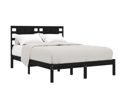 Estructura de cama madera maciza de pino negro 120x200 cm