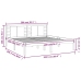 Estructura de cama madera maciza de pino marrón miel 200x200 cm