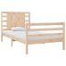 Estructura de cama sin colchón madera maciza pino 75x190 cm