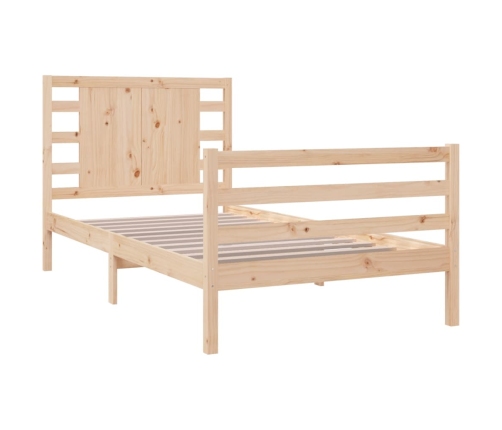 Estructura de cama sin colchón madera maciza pino 75x190 cm